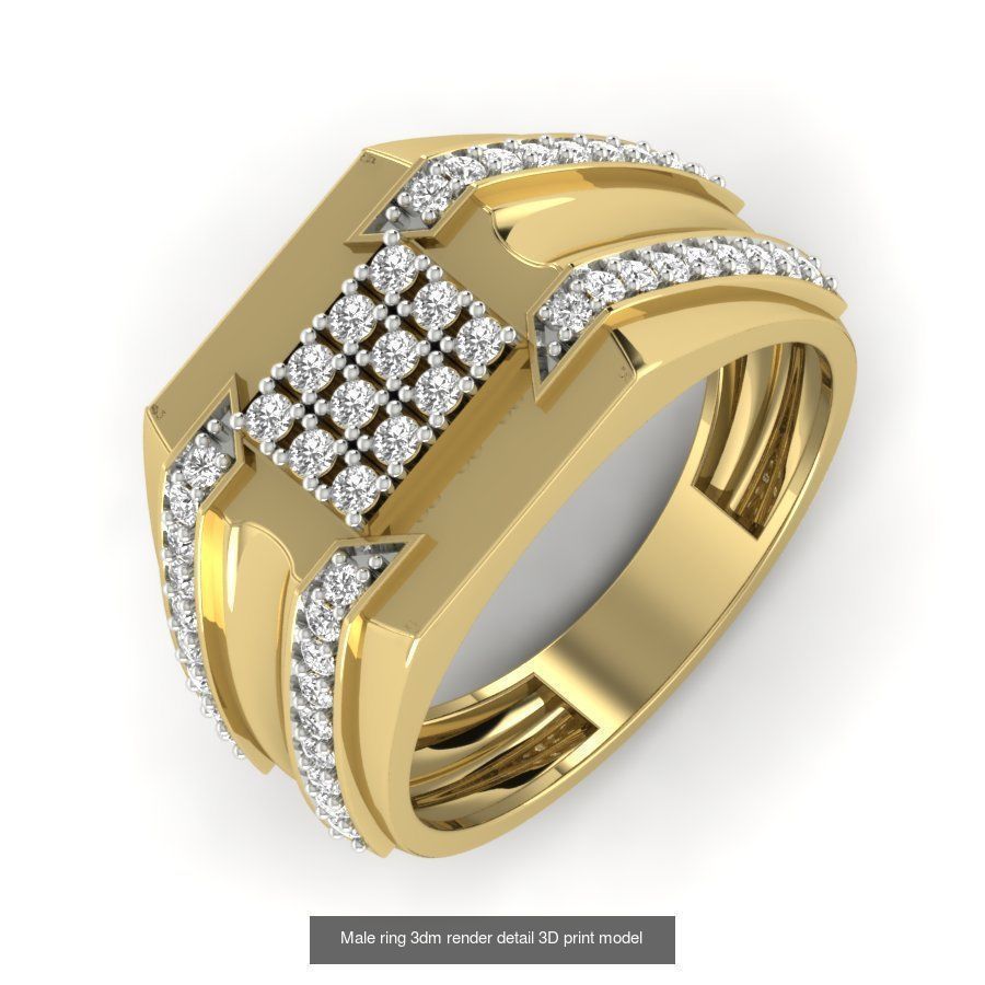 29 Male ring 3dm render detail 3D print model  3D Model Collection_14