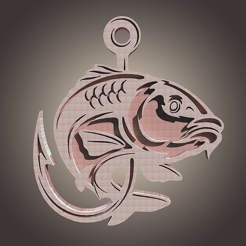 Fish design 3D print model