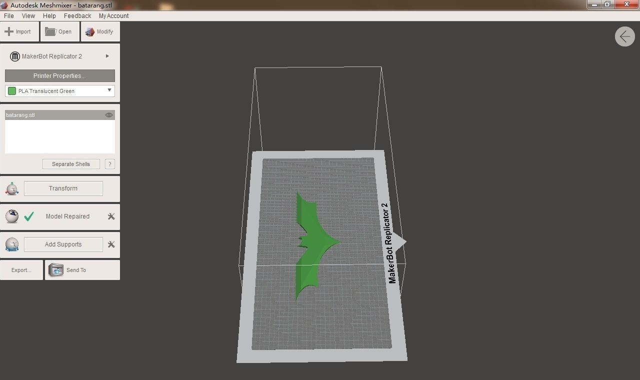 Bats dart 3D print model_2
