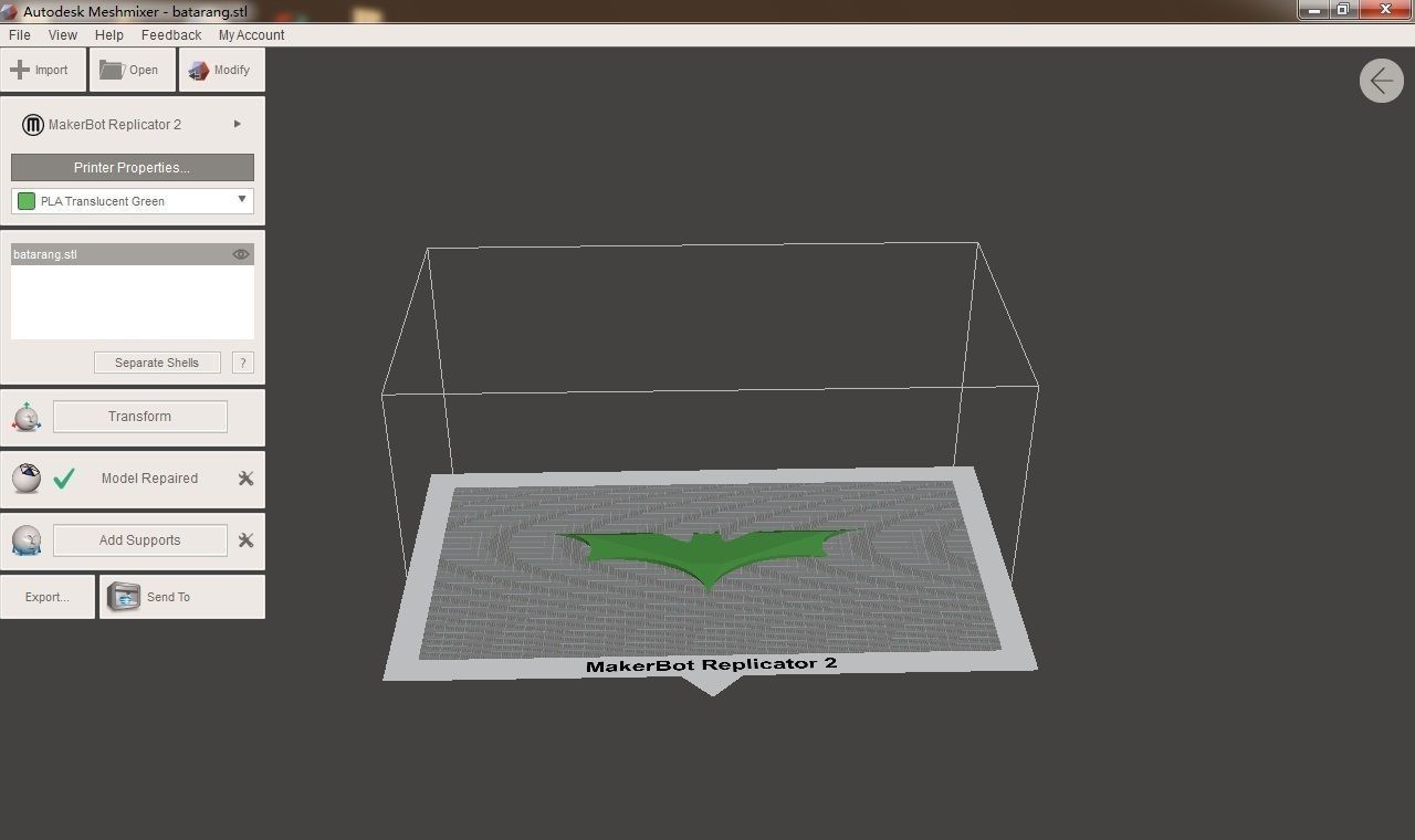 Bats dart 3D print model_3