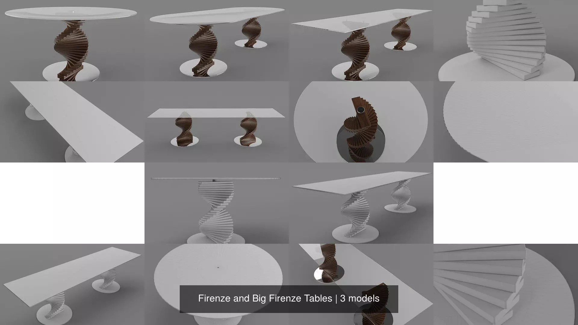 Firenze and Big Firenze Tables 3D Model Collection_1