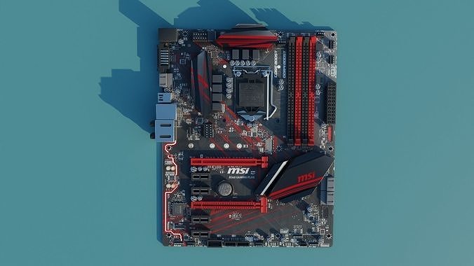 MSI B360 GAMING PLUS Low-poly 3D model