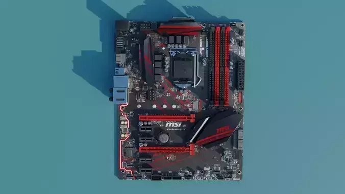 MSI B360 GAMING PLUS Low-poly 3D model