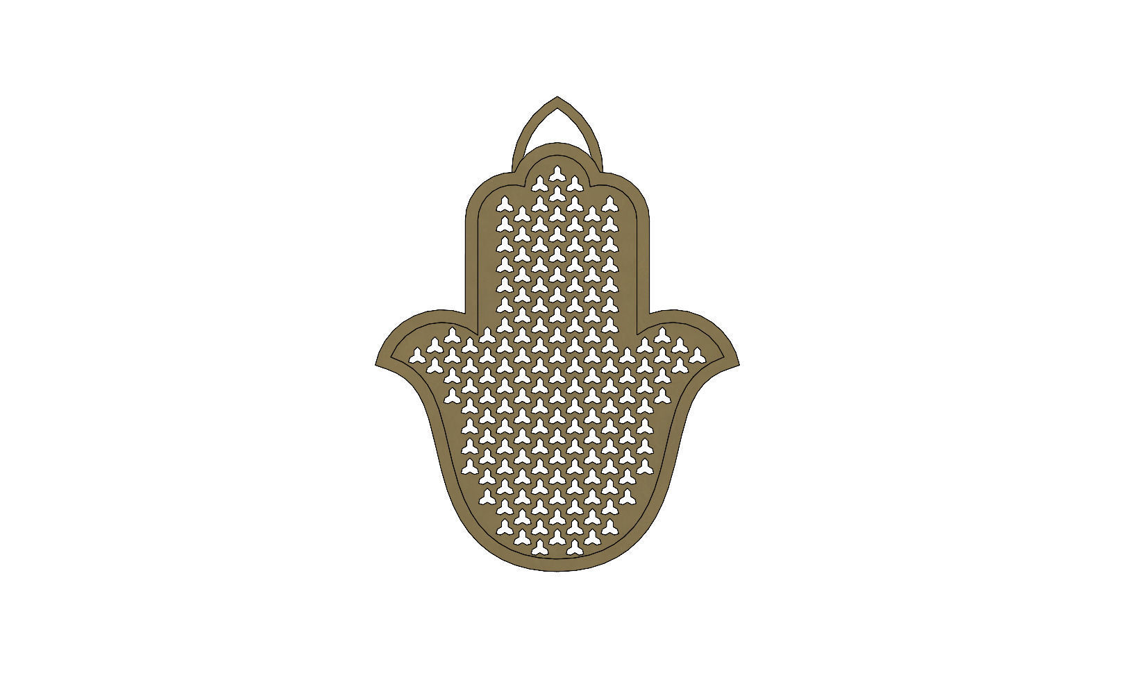20 Flat Khamsa Khmissa beldi pendant with moucharabieh patterns  3D print model_11