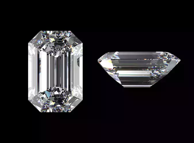 Emerald Cut Diamond - All Sizes