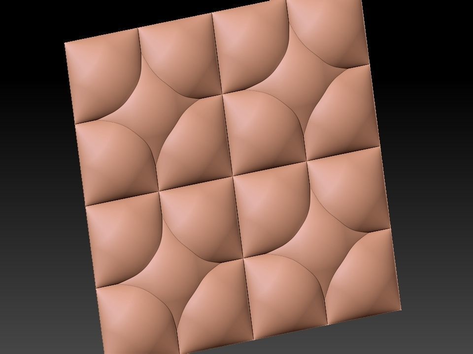 3D WALLPANEL 600MM x 600MM 3D model_6