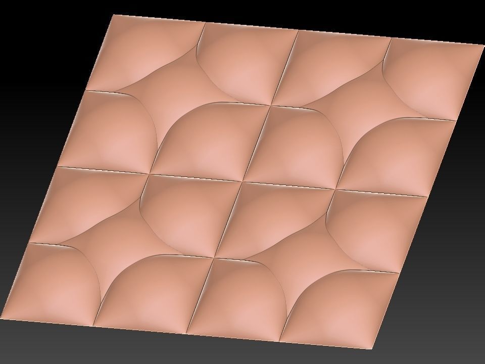 3D WALLPANEL 600MM x 600MM 3D model_8