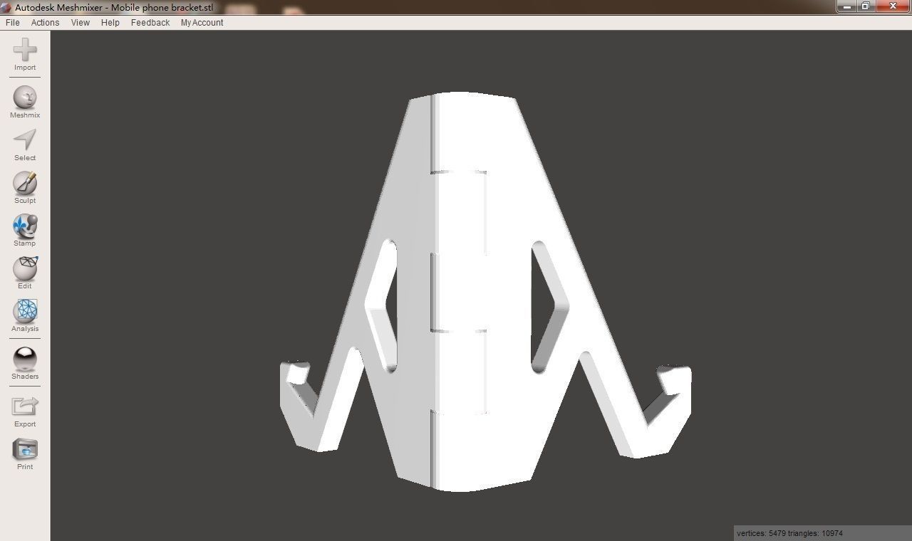 Mobile phone bracket 3D print model_1