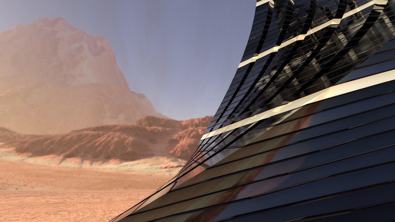 Twisted Layered Tower Glass 3D model_8