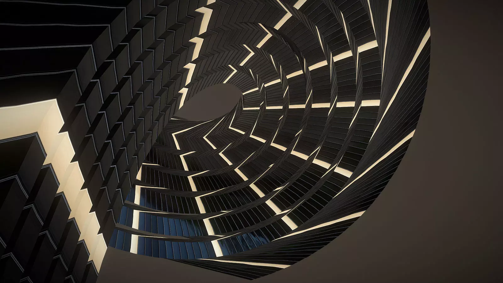 Twisted Layered Tower Glass 3D model_5