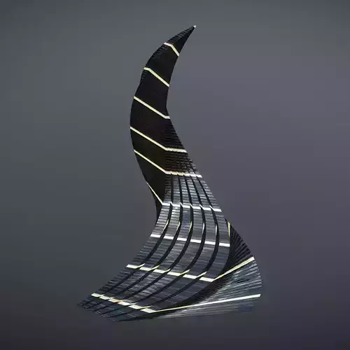 Twisted Layered Tower Glass