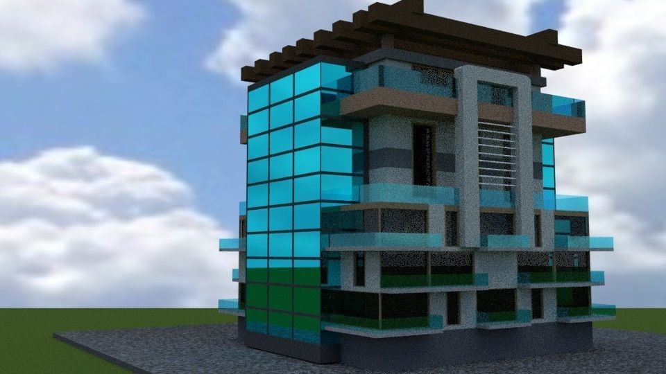 Design house Low-poly 3D model_1