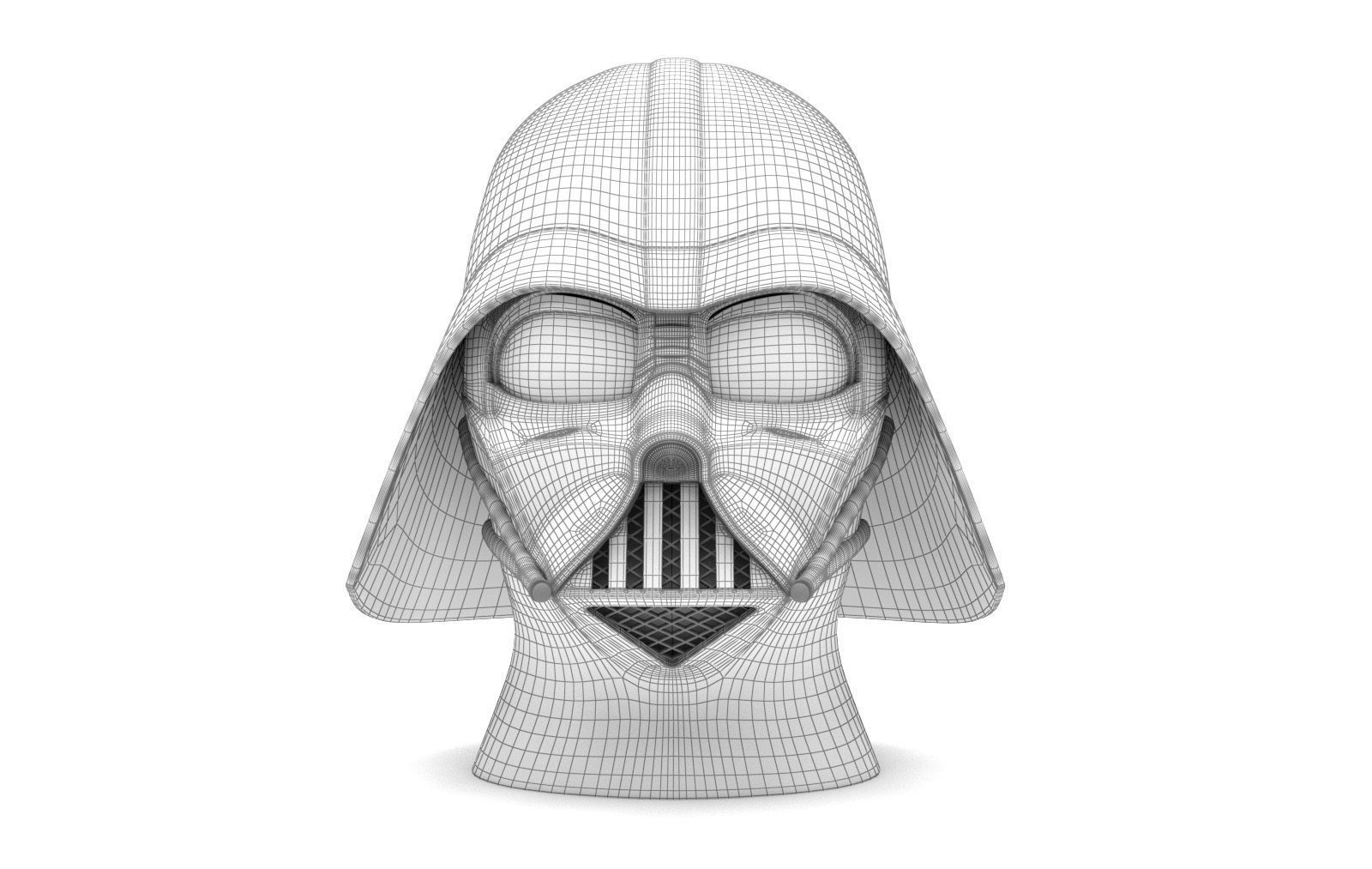 Darth Vader helmet high definition mesh 3D model_3