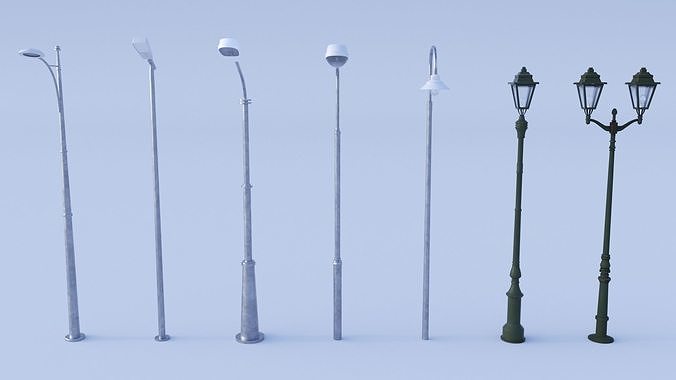 Street Light Pole Low-poly 3D model