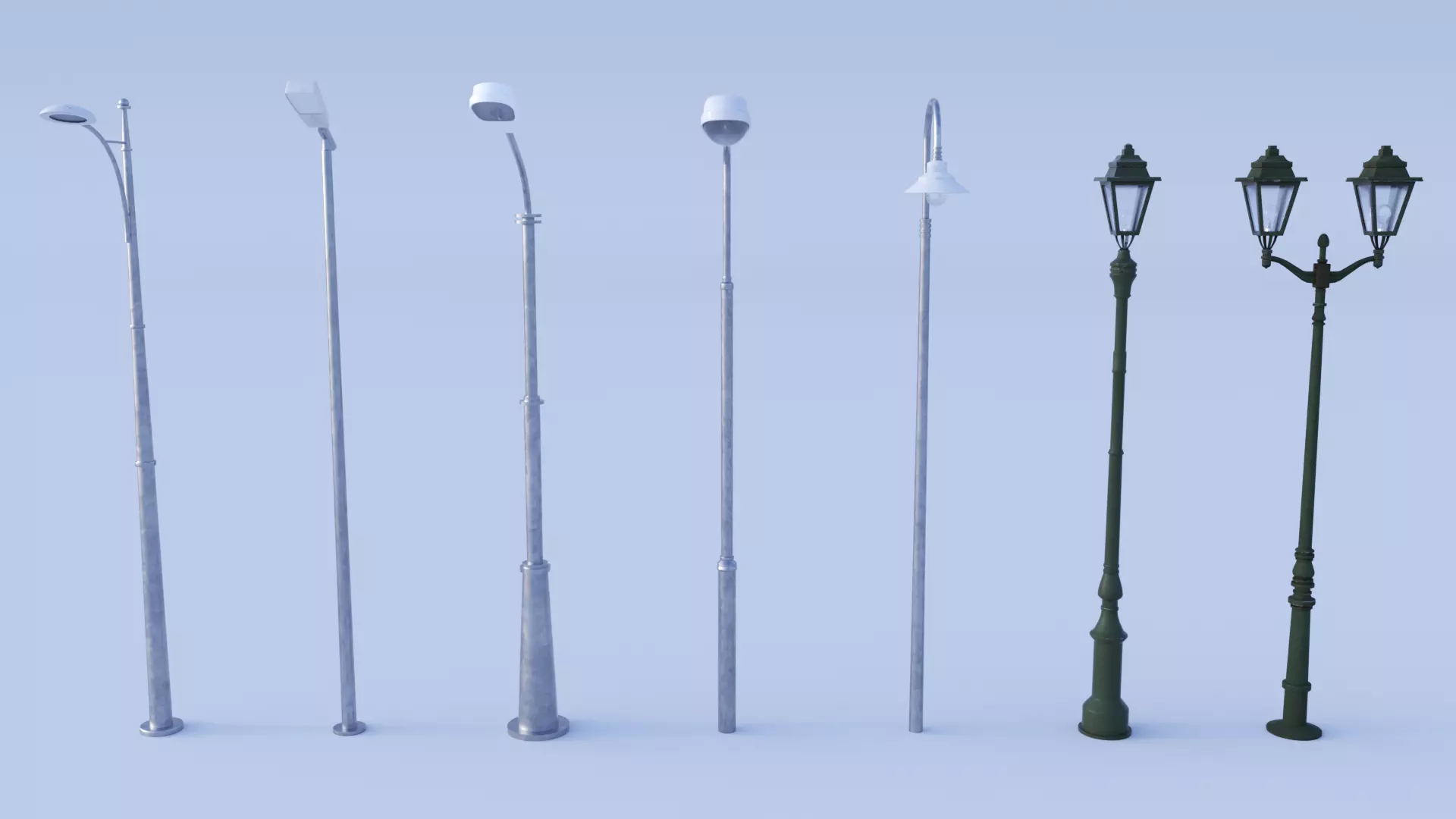 Street Light Pole Low-poly 3D model