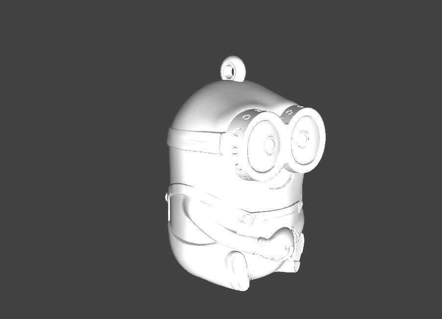 Minions with hanging ring 3D print model_2