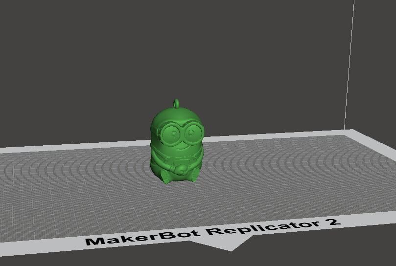 Minions with hanging ring 3D print model_4