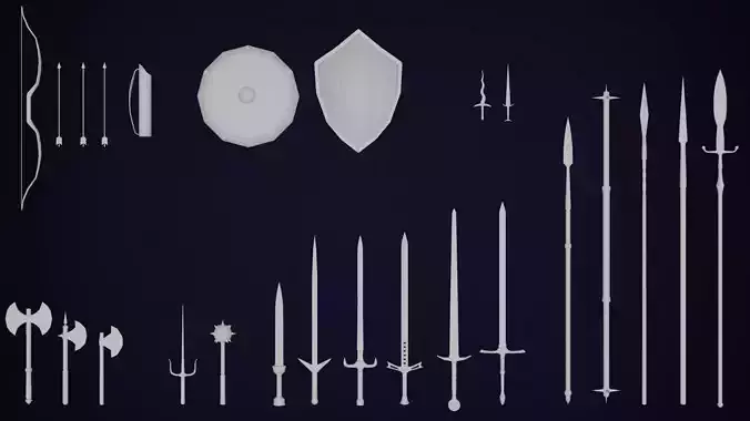 LowPoly Medieval Weapons Pack