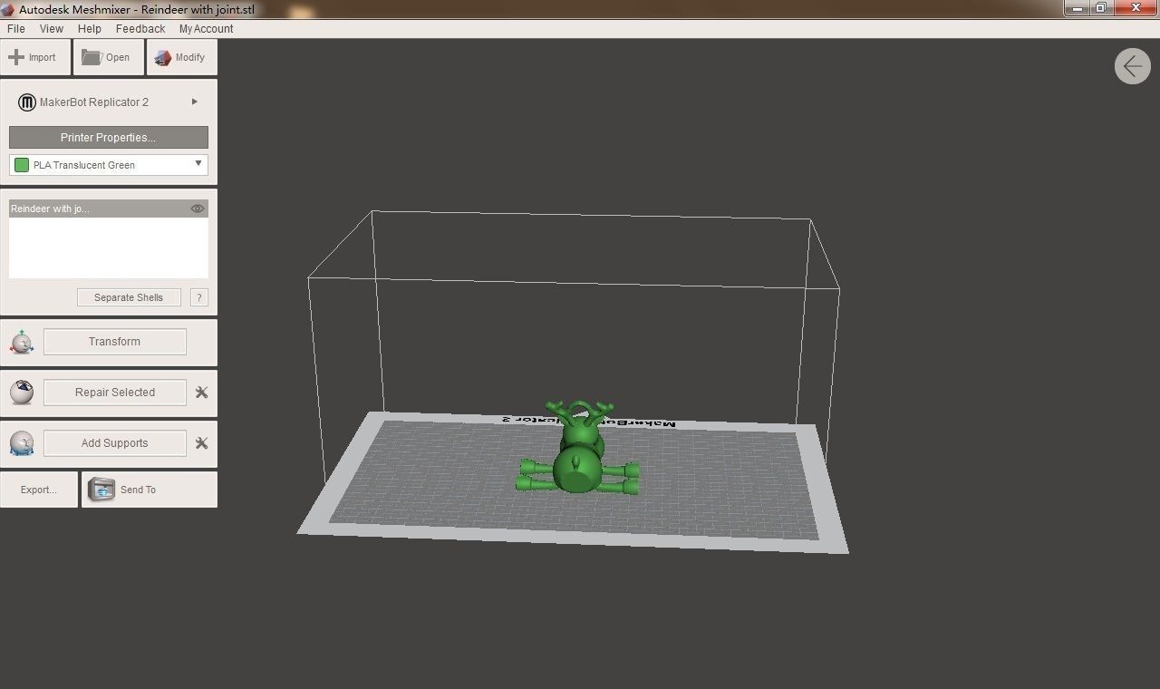 Reindeer 3D and necklace 3D print model_2