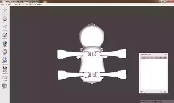 Reindeer 3D and necklace 3D print model