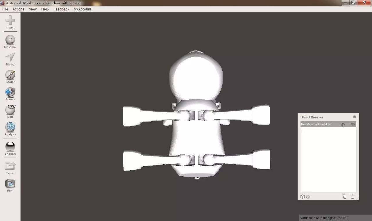 Reindeer 3D and necklace 3D print model_0