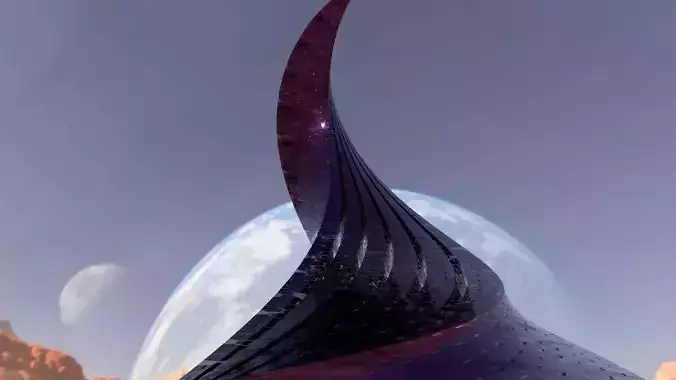 Twisted Layered Tower Futuristic