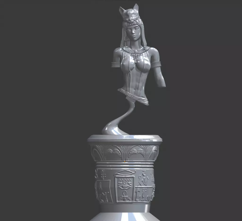 Egyptian cleopatra Bust 3D print model_0