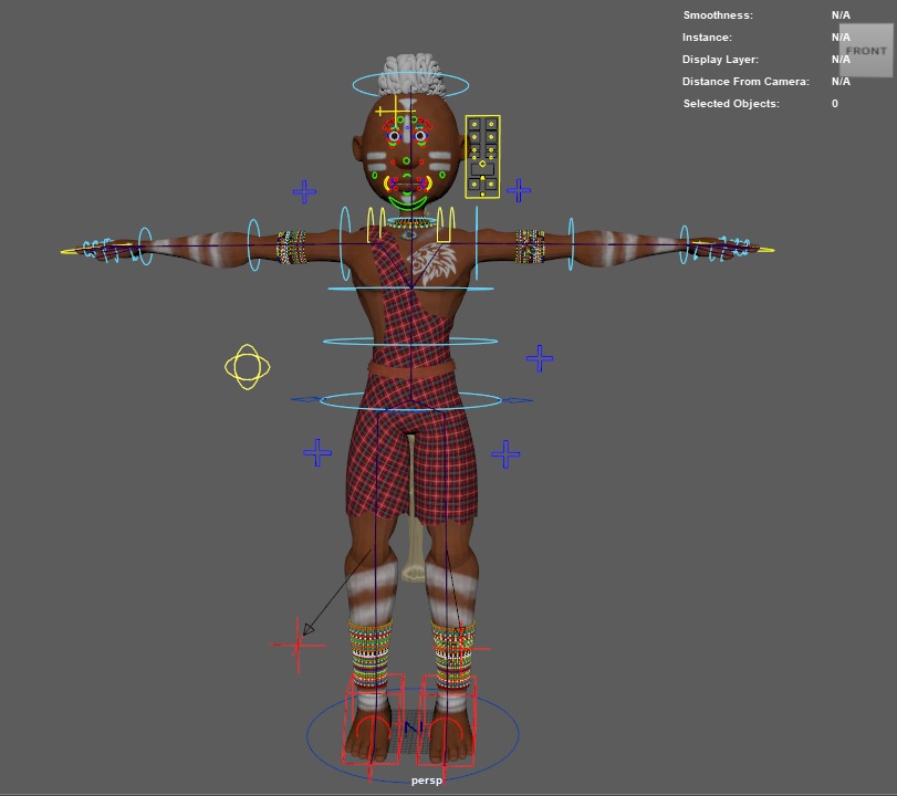 Maasai Male Character Rig 3D model_3