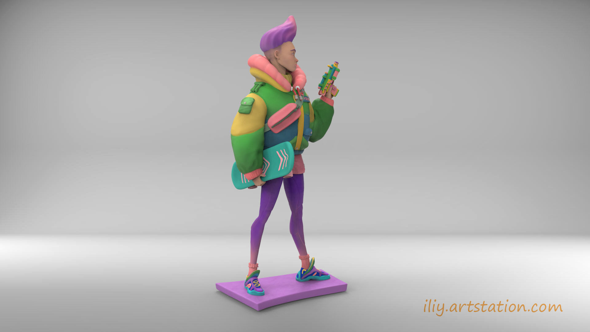 Police Girl 3D print model_7