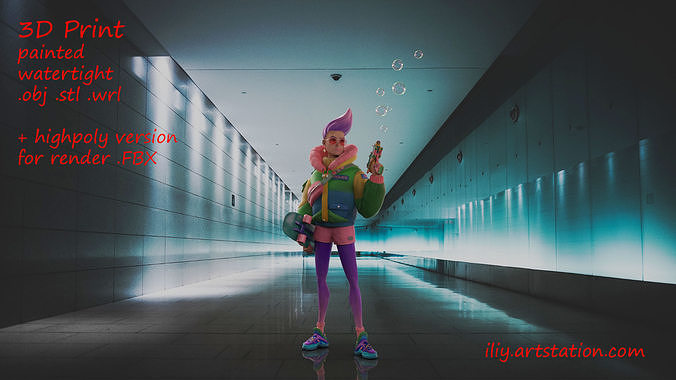 Police Girl  3D print model