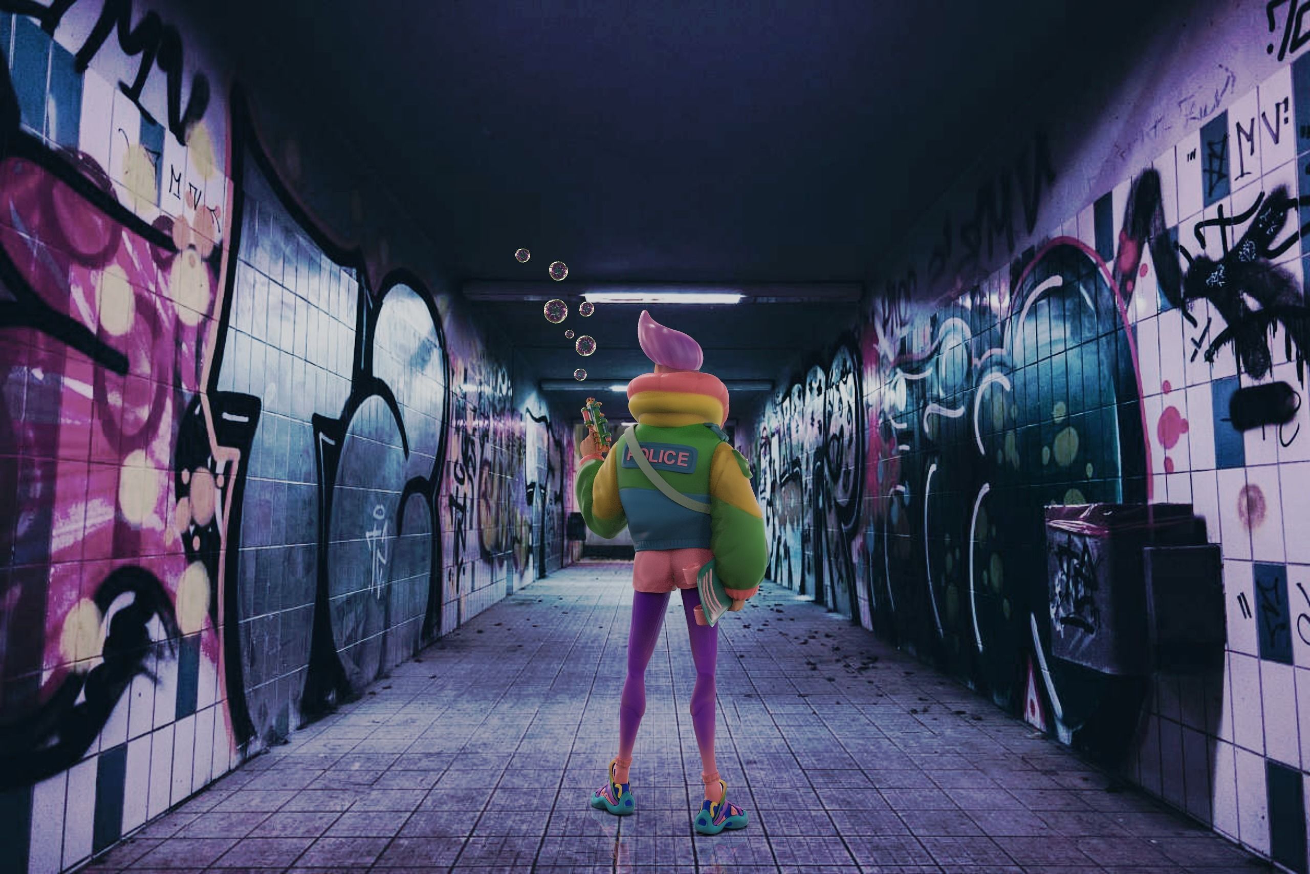 Police Girl 3D print model_10