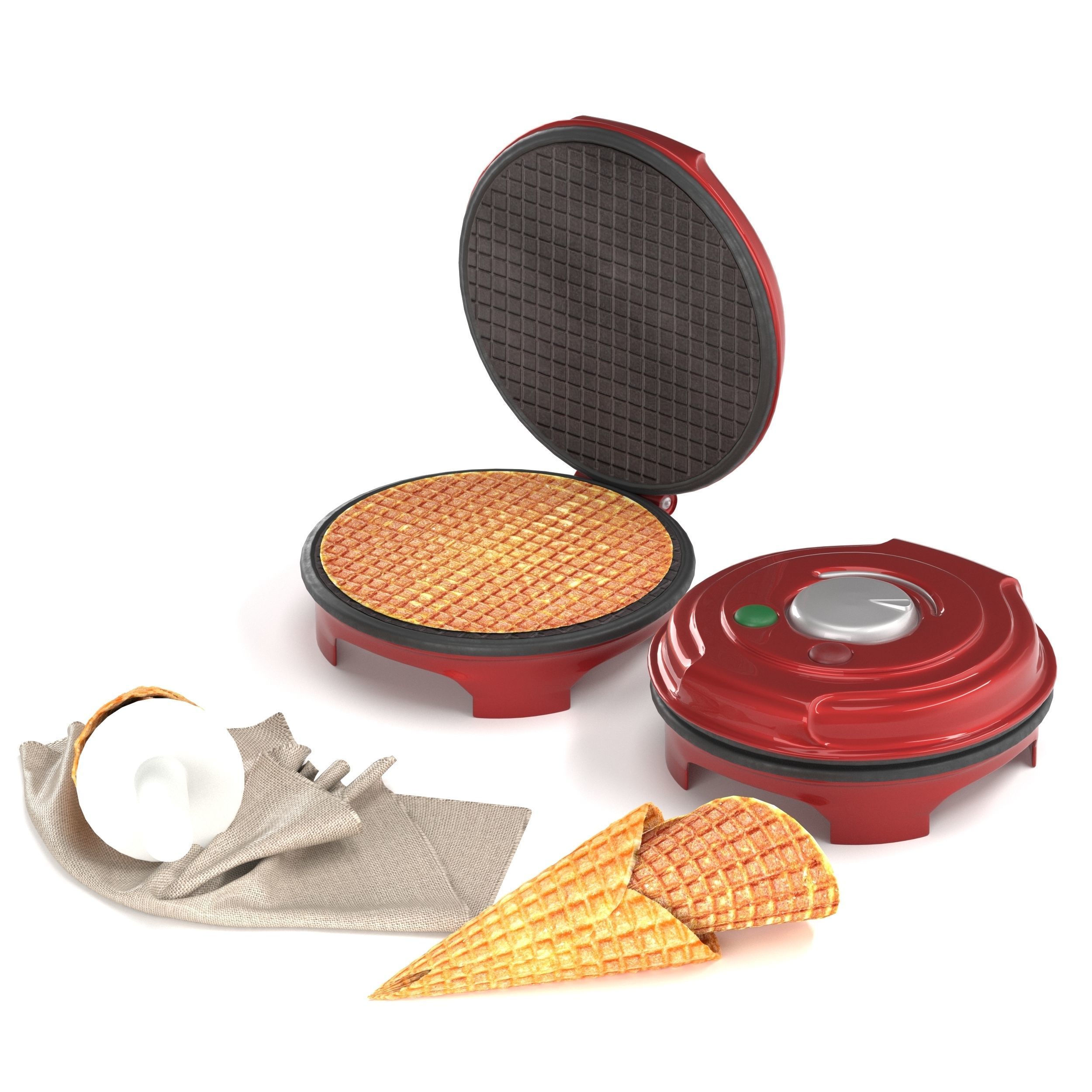 Waffle maker 3D model_15