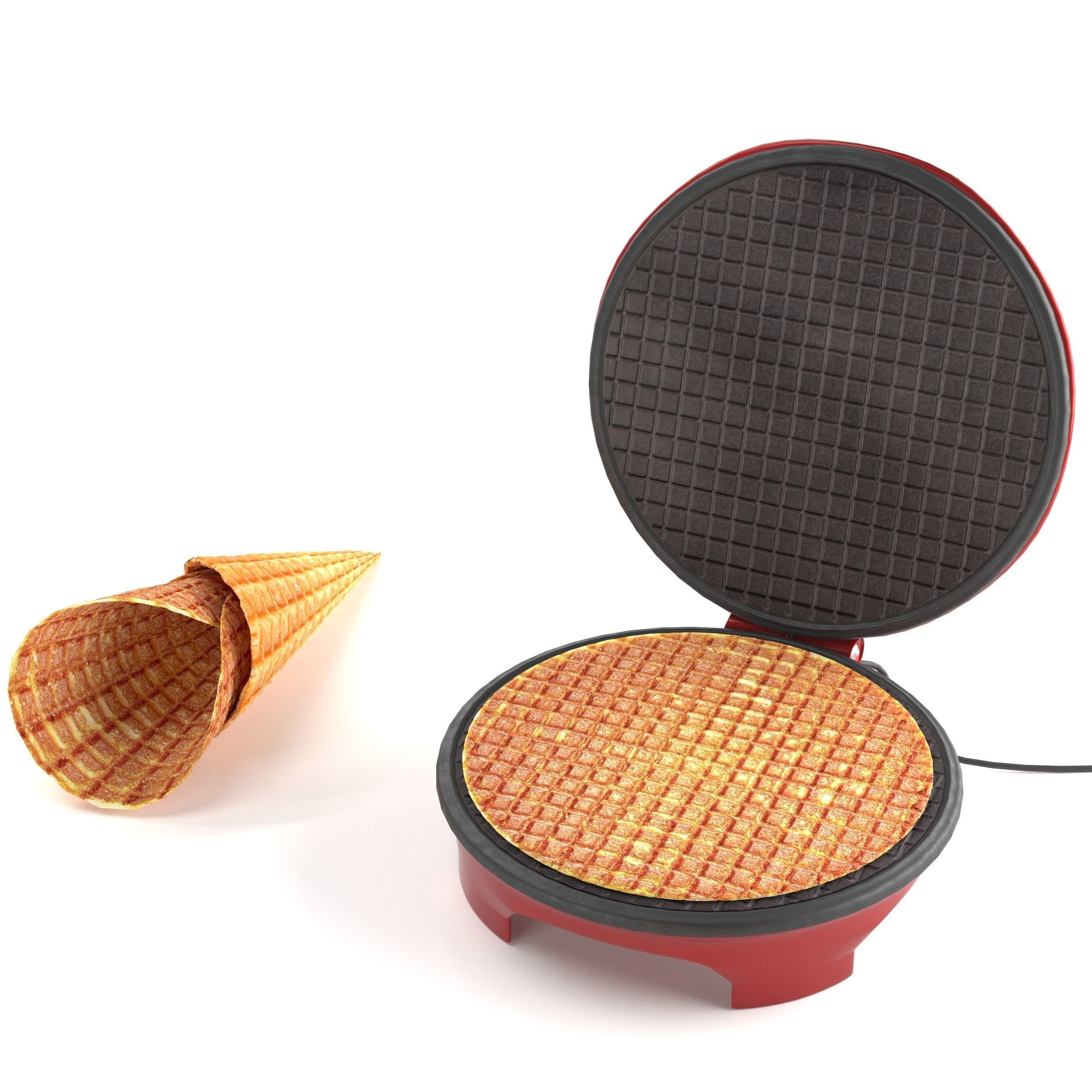 Waffle maker 3D model_14