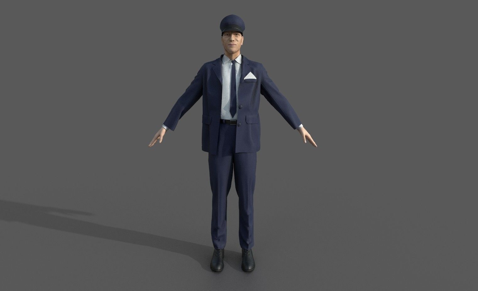 DRIVER man in suit and tie 3D model_1