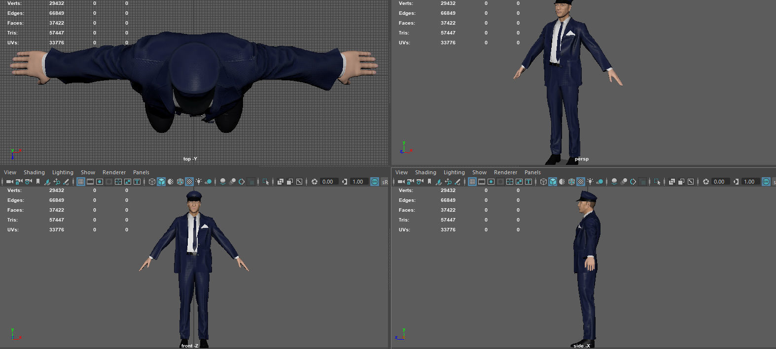 DRIVER man in suit and tie 3D model_8