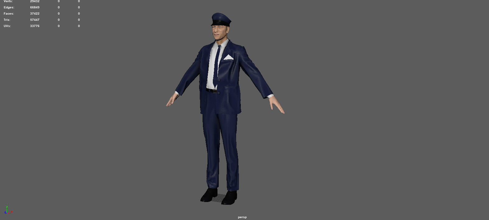 DRIVER man in suit and tie 3D model_5