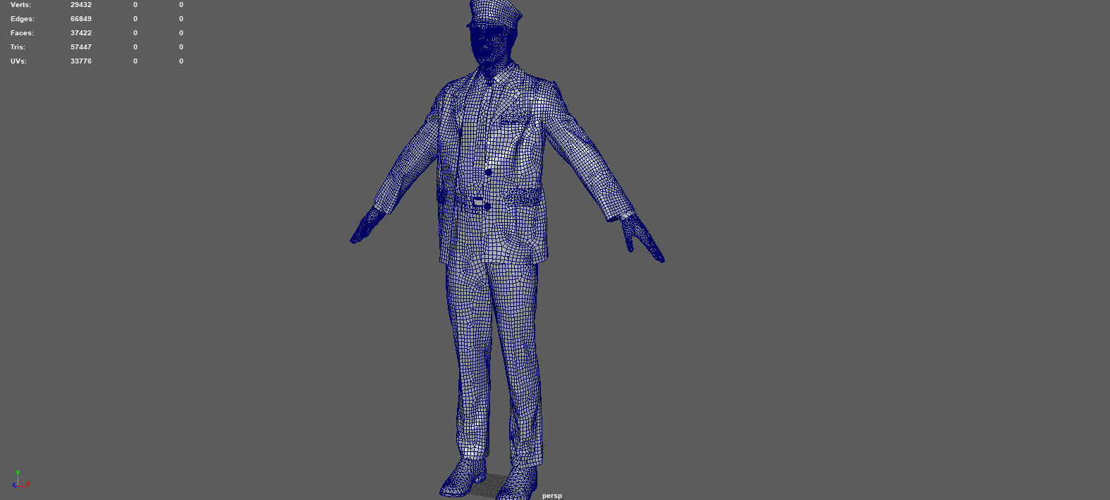 DRIVER man in suit and tie 3D model_7