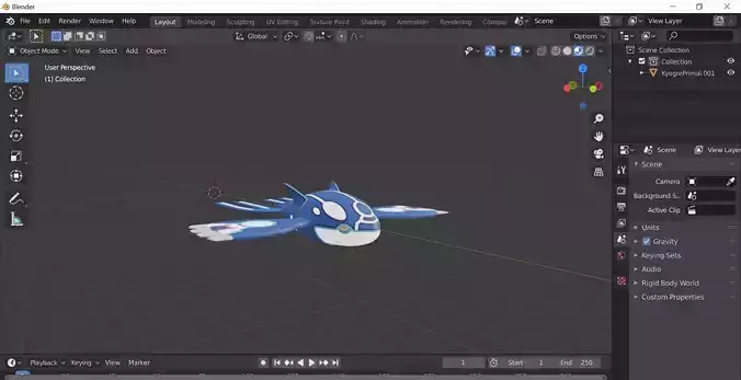 Kyogre plane Free 3D model