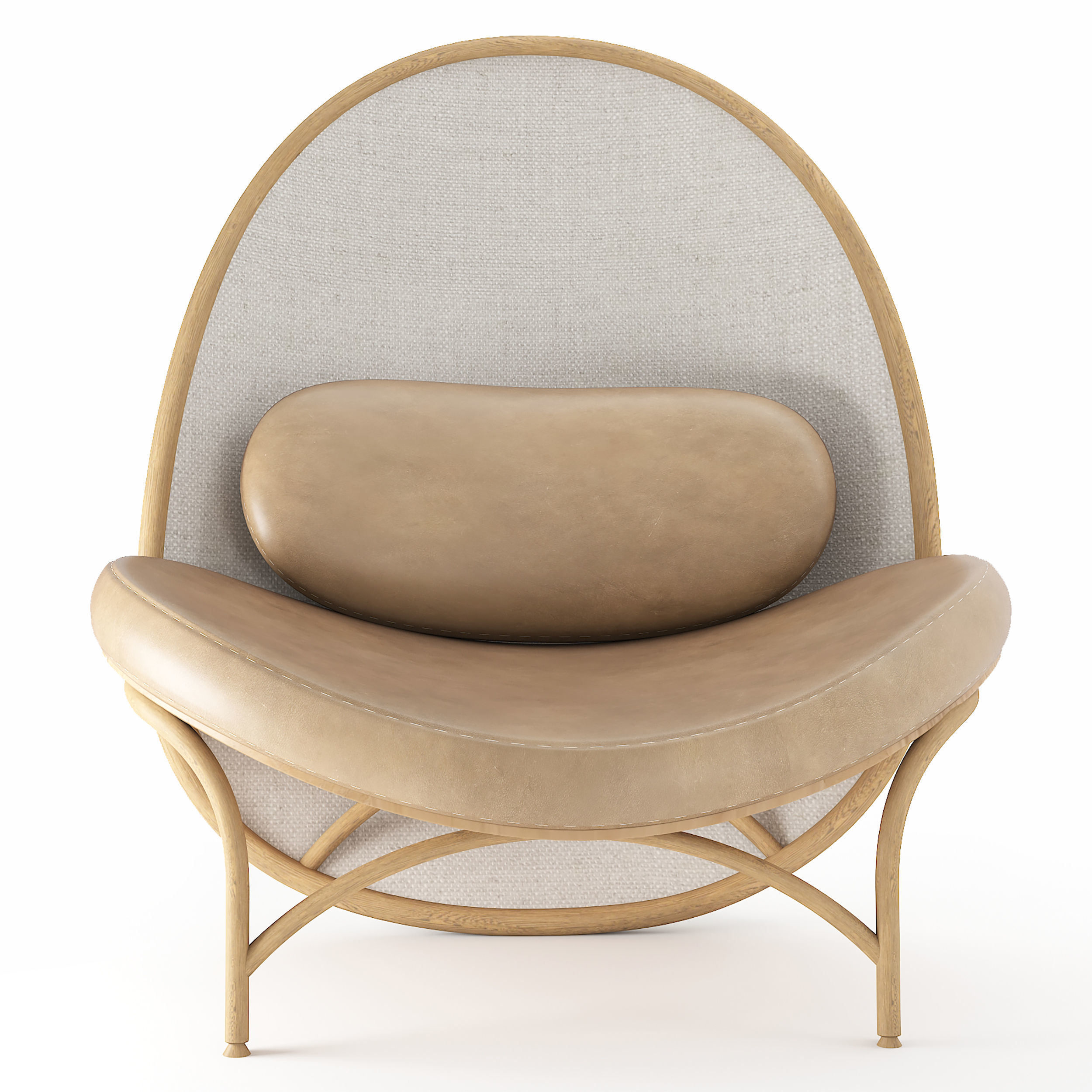 chair modern ch1 3D model_2