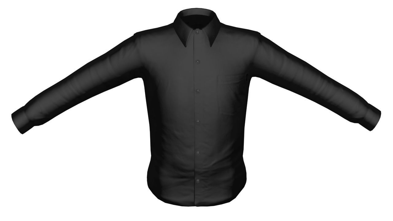 Shirt Low-poly 3D model_2
