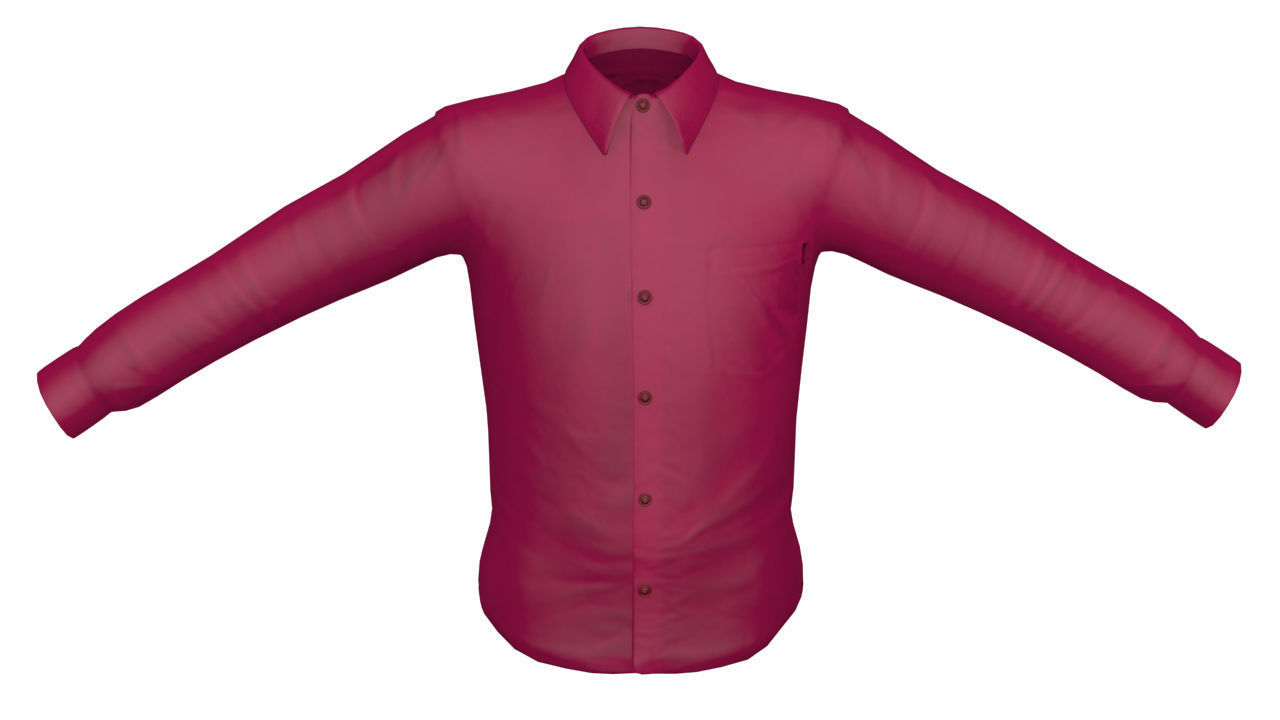 Shirt Low-poly 3D model_3