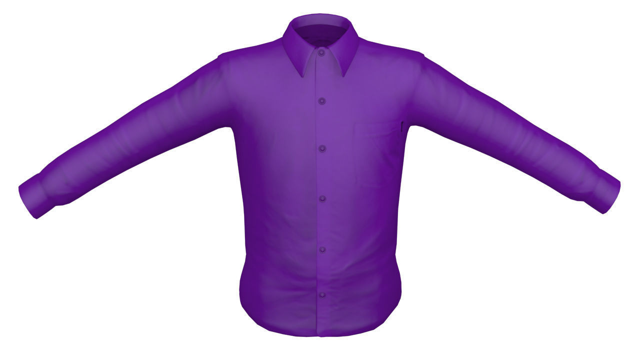 Shirt Low-poly 3D model_6