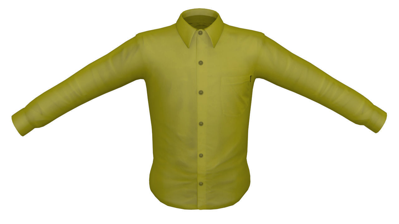 Shirt Low-poly 3D model_8