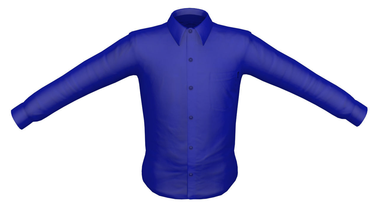 Shirt Low-poly 3D model_4