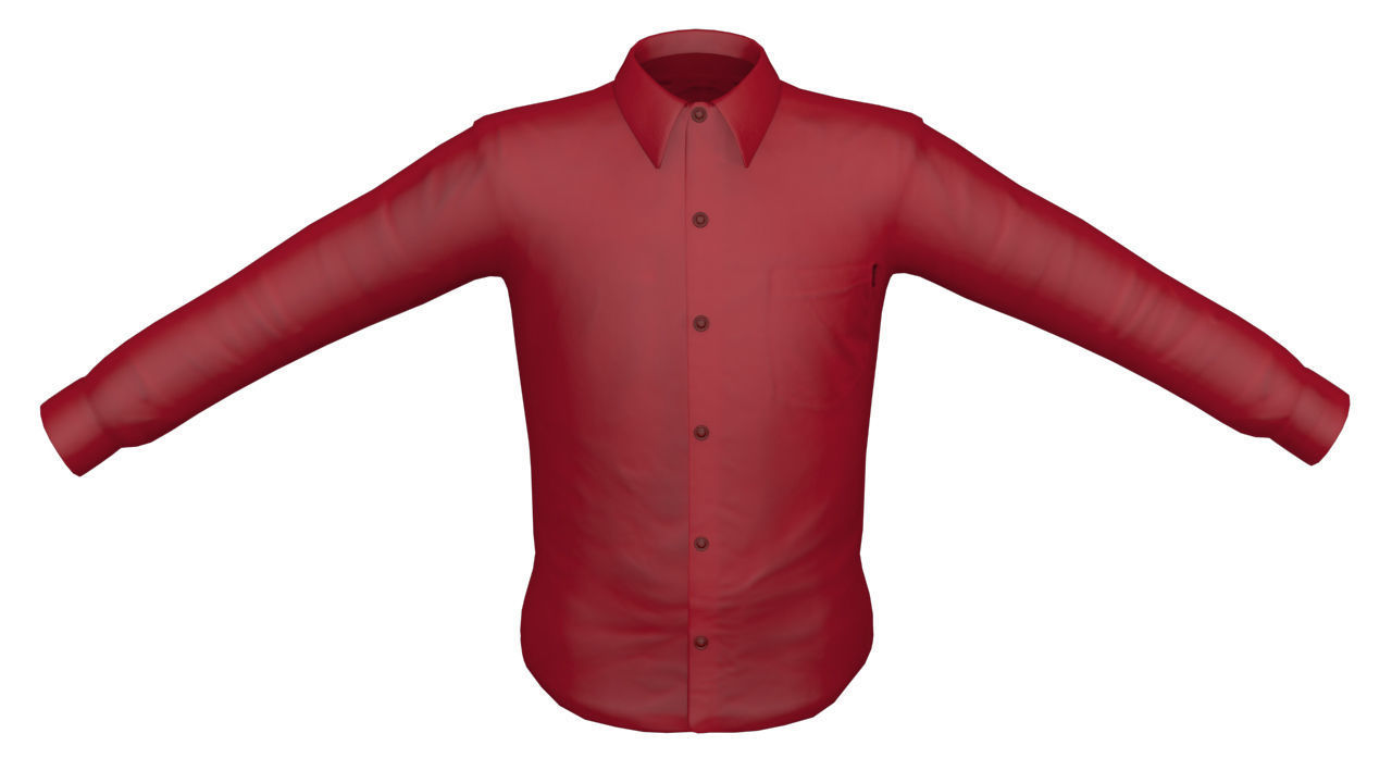 Shirt Low-poly 3D model_7