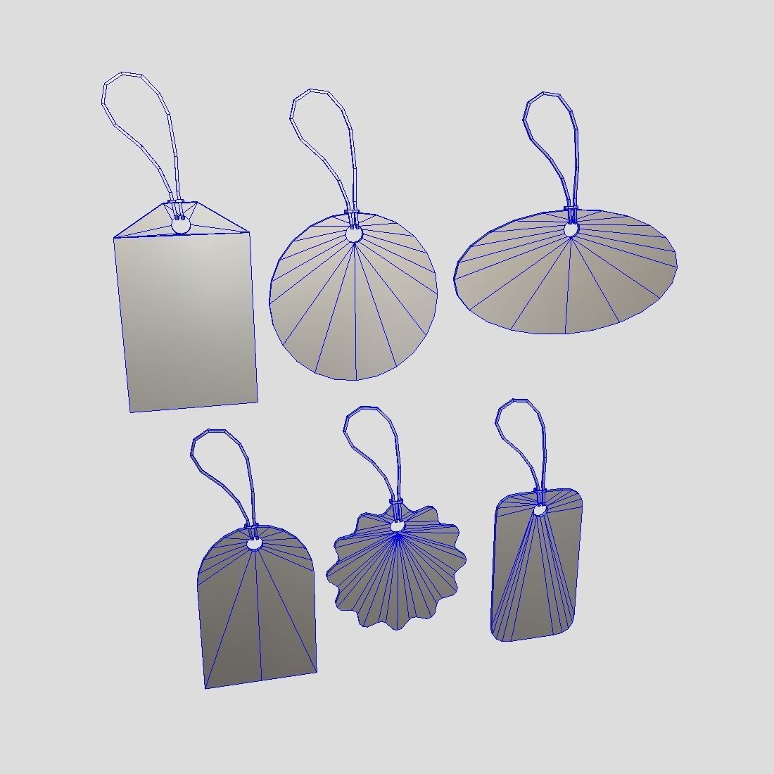 Price Tags Pack Low-poly 3D model_1