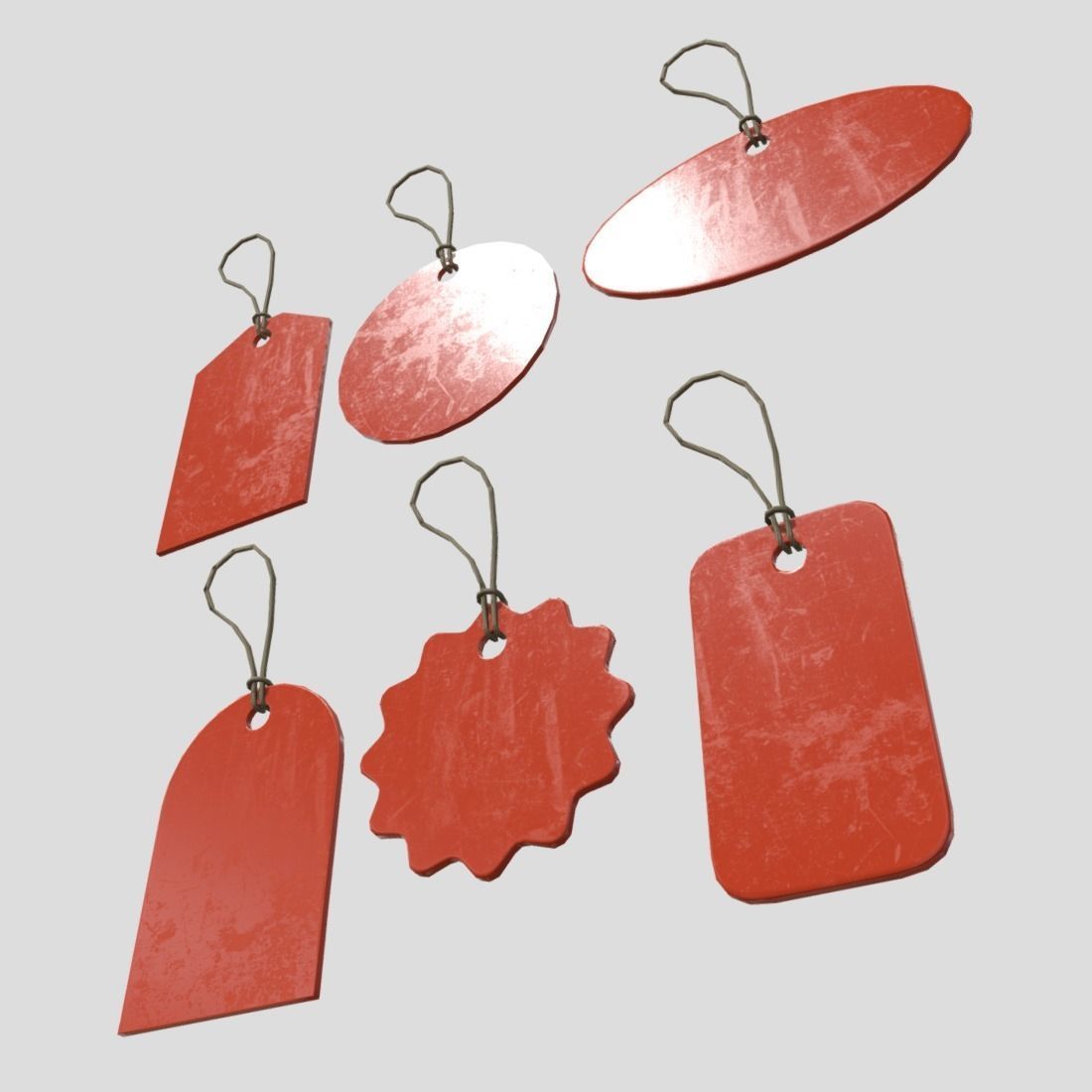 Price Tags Pack Low-poly 3D model_10