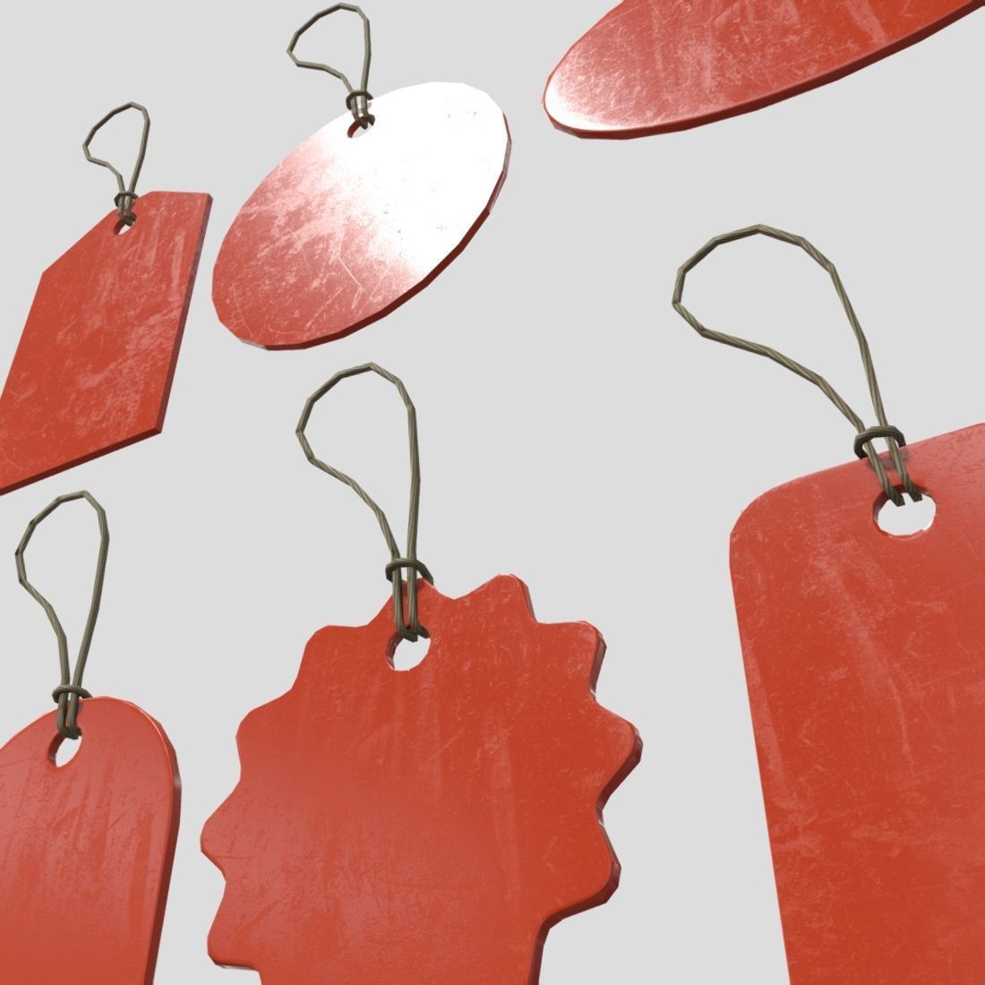 Price Tags Pack Low-poly 3D model_12