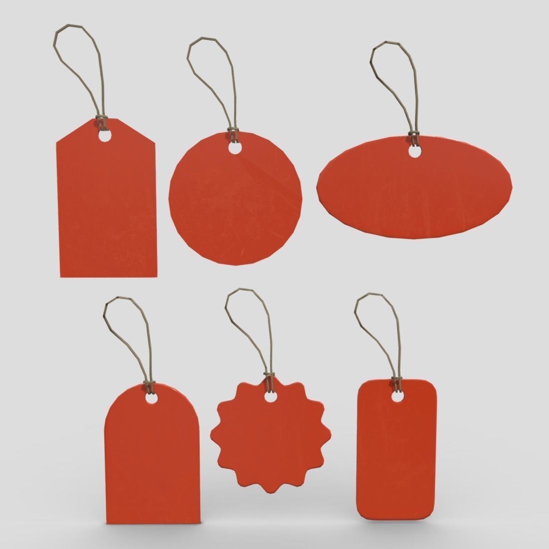 Price Tags Pack Low-poly 3D model_2