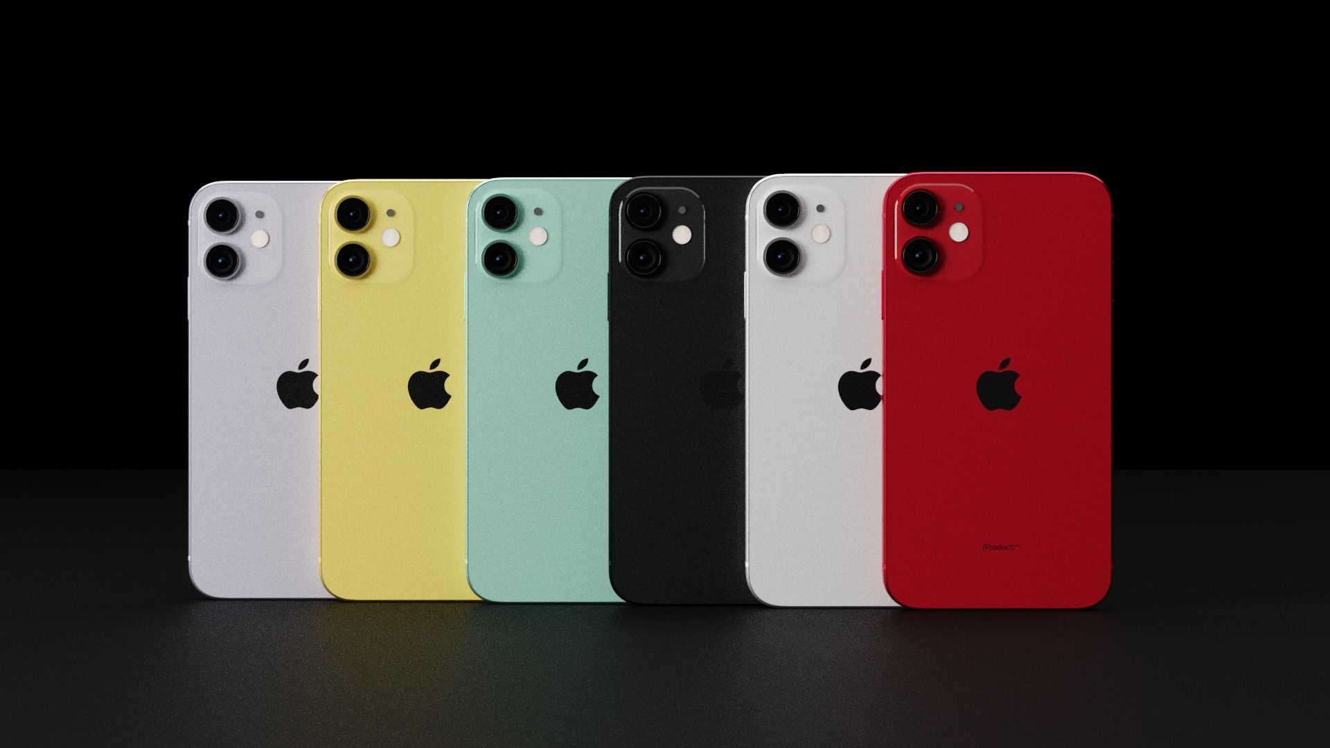 Concept of iPhone 12 All Models According to leaks 3D model_4